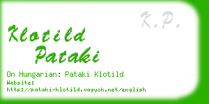 klotild pataki business card